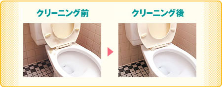 トイレクリーニングの前後
